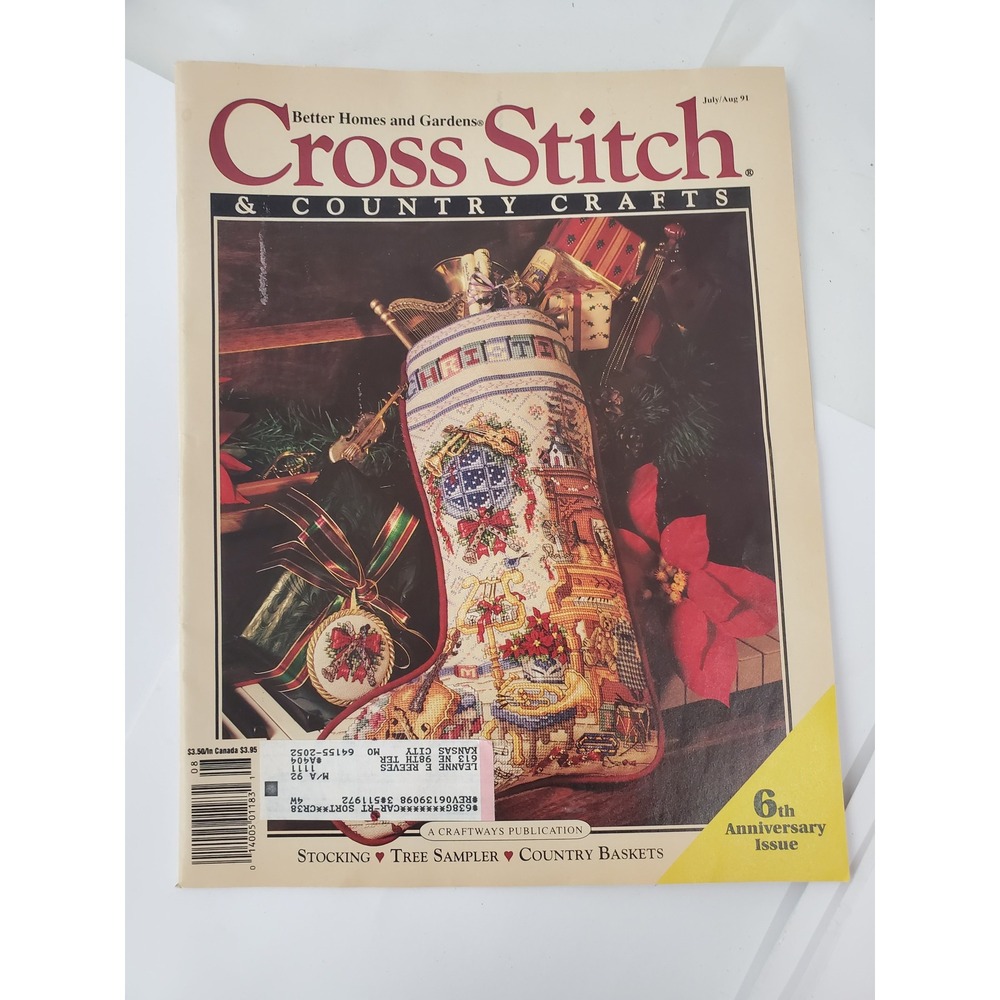 Better Homes and Gardens Cross Stitch Country Crafts Magazine July Aug 1991
